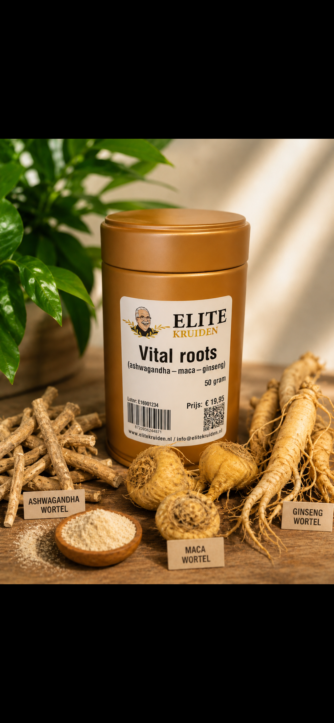 Elite Vital Roots – Kracht uit 3 bijzondere wortels